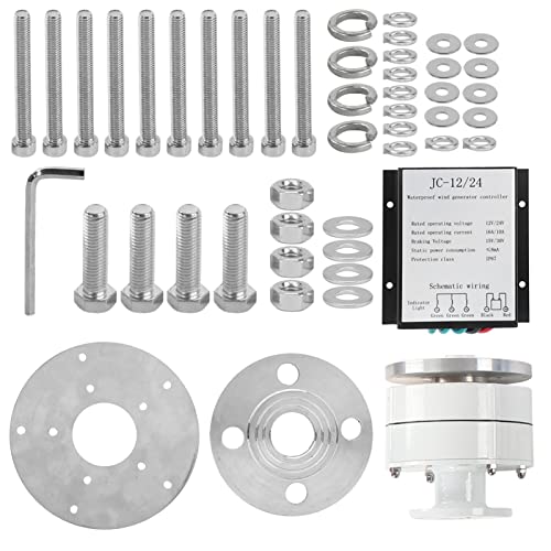 Luqeeg LUQEEGKGTW30NQ8S8428-11 Wind Turbine Generator, 12V 24V 48V 1200W Wind Vertical Axis Generator With Controller, 5 Leavies Wind Turbine Generator Kit thumb #5