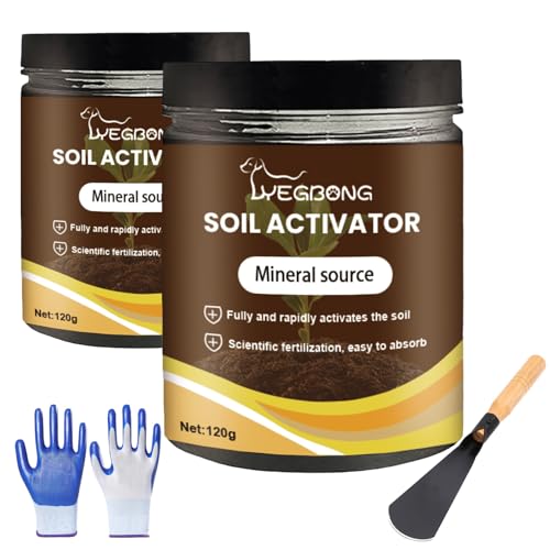 Activador de Soil Softmildty, Nauticos Activator for Plants, Soil Pro Yegbong Fertilizer, para interiores y exteriores plantas para camas de jardín, potting Mix And Seedling (2, 120 g)
