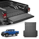 All Weather Truck Bed Mat Fit for 2020-2025 2026 Jeep Gladiator JT (5FT Bed) - Custom Fit TPE Heavy Duty Pickup Car Bed Cargo Mat for 2026 2025 2024 2023 2022 2021 2020 Gladiator Accessories