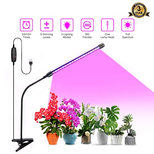 Grow Light Plant Light 20W Growing Lamp 9 Dimmable Level Full Spectrum Grow
