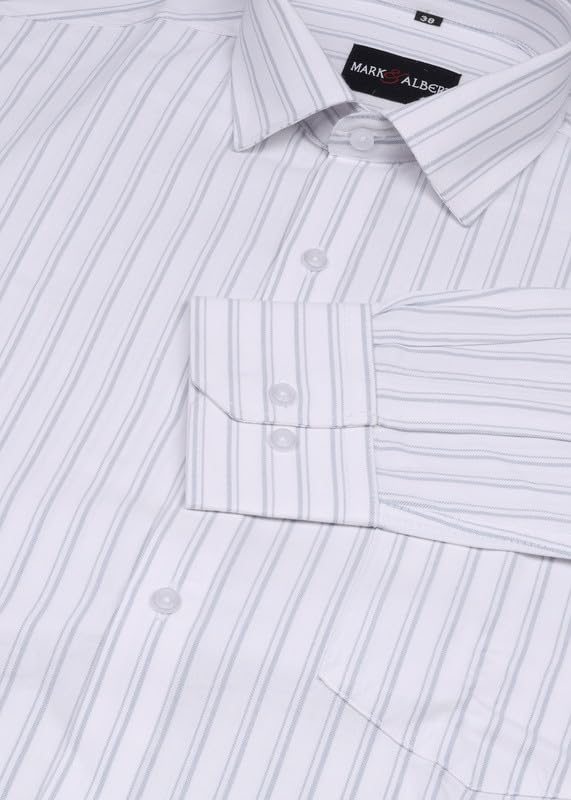 Image of Men's Striped Cotton Formal Shirt