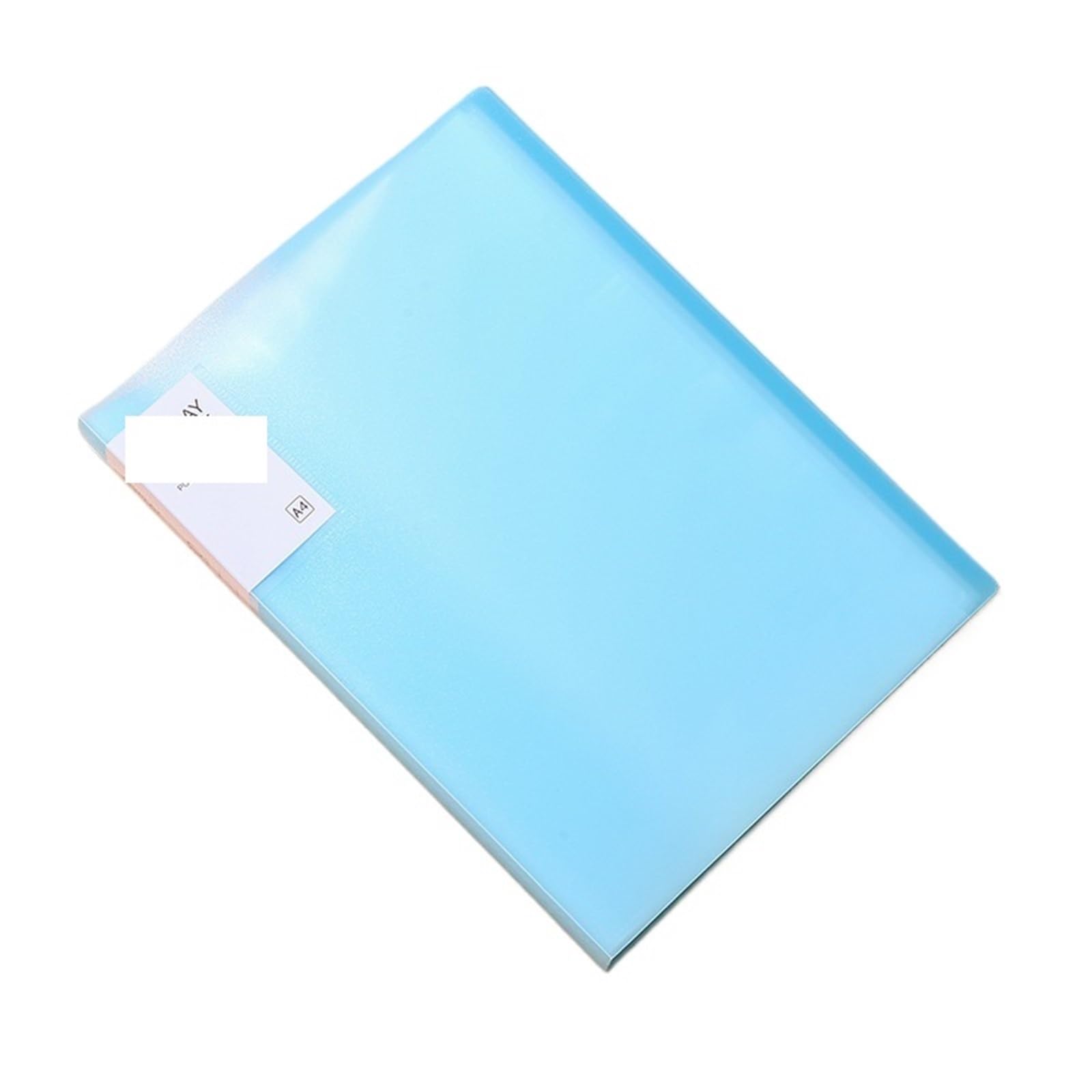 Przezroczysty folder z tworzywa sztucznego, 5 sztuk A4 wielokolorowe plastikowe teczki do przechowywania papieru artykułów papierniczych i biur(Blu)