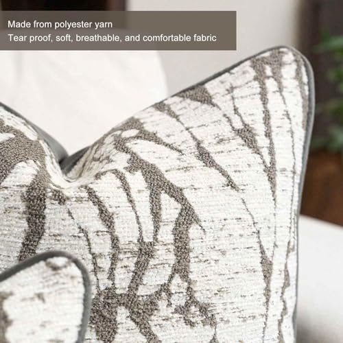 Housses de coussin en polyester doux gris clair de qualité supérieure | 45x45 cm - 5