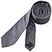 Hedgerow® Krawatte aus 100% Baumwolle, Baumwoll-Schlips, Slim, Grau