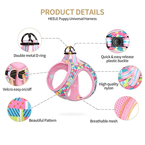 Small Dog Harness, No Pull Step In Harness For Puppy Medium Dog, Soft Air Mesh Breathable Ajustable Easy Put On Escape Proof Harness For Small Animals Cat Pink Strawberry Small #TOP2