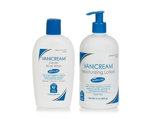 Vanicream Gel de baño suave, 12 onzas y loción hidratante con bomba, 16 onzas