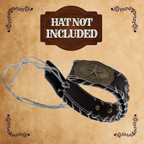 Image of Gamboa Hat Bands for Cowboy and Cowgirl Western Accesories for Men and Women Leather Style Hat Belt Band