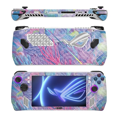Image of MightySkins Carbon Fiber Skin Compatible with Asus ROG Ally - Dreamy Reef | Protective, Durable Textured Carbon Fiber Finish | Easy to Apply