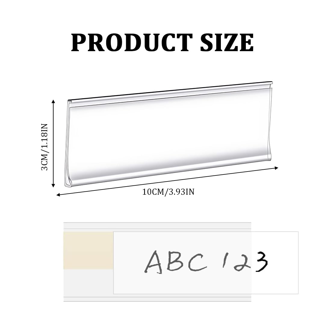 Portaetichette Autoadesivi Trasparenti - 40 Clip Per Scaffali, Ufficio, Armadietti - Foto 6