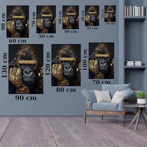Impression sur toile animalière grand format affiche gorille moderne