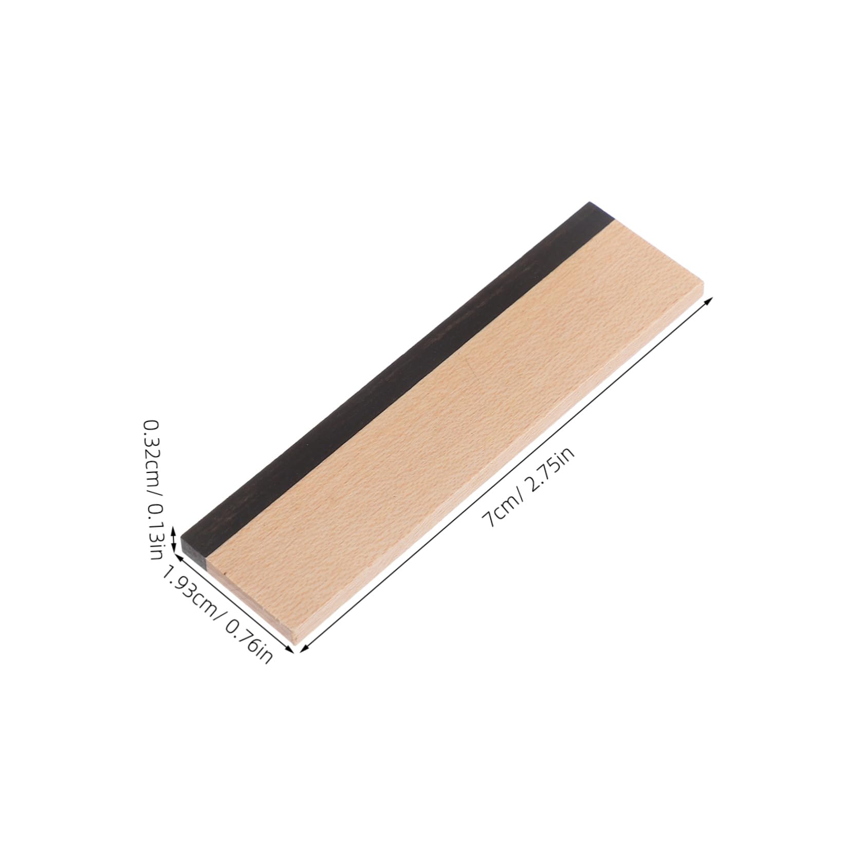 Abaodam Bridge Saddle for Resophonic Guitar Bridge Cut and Slotted Maple Ebony Saddle Size 7 * 1.93 * 0.32m