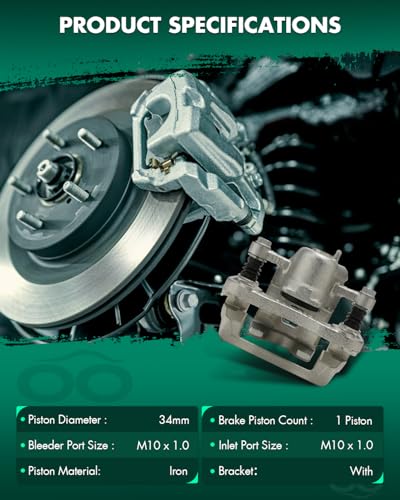 Image of SCITOO Rear Left+Right Brake Calipers With Bracket 19B3100 19B3101 Compatible For Hyundai For Tucson 2005-2009,For Kia For Sportage 2005-2010