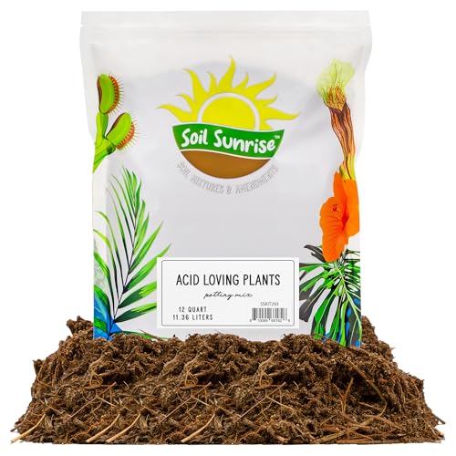 Soil Sunrise Acid Loving Plant Potting Soil Mix (12 Quarts) Premium Container Blend pH Balanced for...