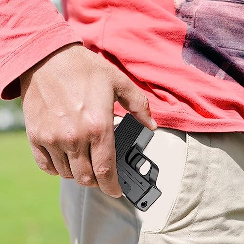 Image of Gun Pistol Lighter Heavy Weight Metal Body Real and Original Like Gun Pistol for Decorative, Smoking Filled with Gas (608 Black)