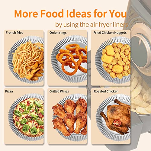 Air Fryer Liners Disposable Parchment: Bowl Shape 6.5 Inch Round Paper Accessories - For 3 To 6 Qt Airfryer & Grill #TOP5