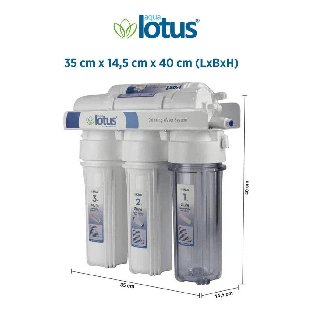 Sistema de ósmosis inversa de ósmosis inversa de 5 etapas, sistema de ósmosis 75 GPD, filtro de agua 3,2 G Ecoplus