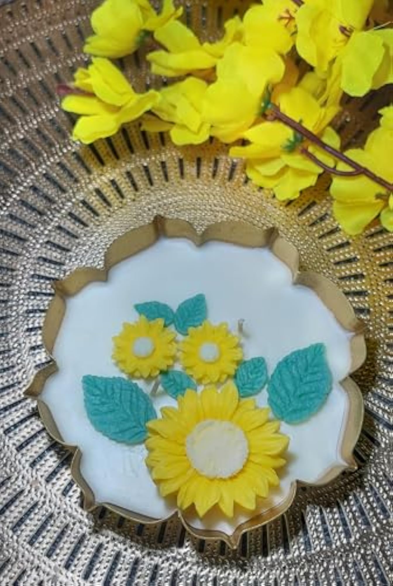 Decorative Sunflower Urli Candle