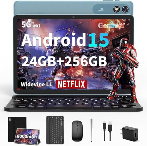 2026 Android tablet 10 inch, Android 15 Tablet with...