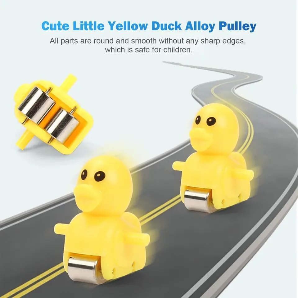Image of Small Duck Stair Climbing Track Toy with Colorful Lights and Music, Escalator Playset, 3 Ducks Included