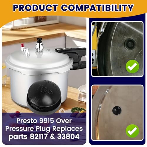 4-PACK 09915 Pressure Cooker Overpressure Plug, fits for Presto,Pressure Cooker accessories - Thumbnail 6