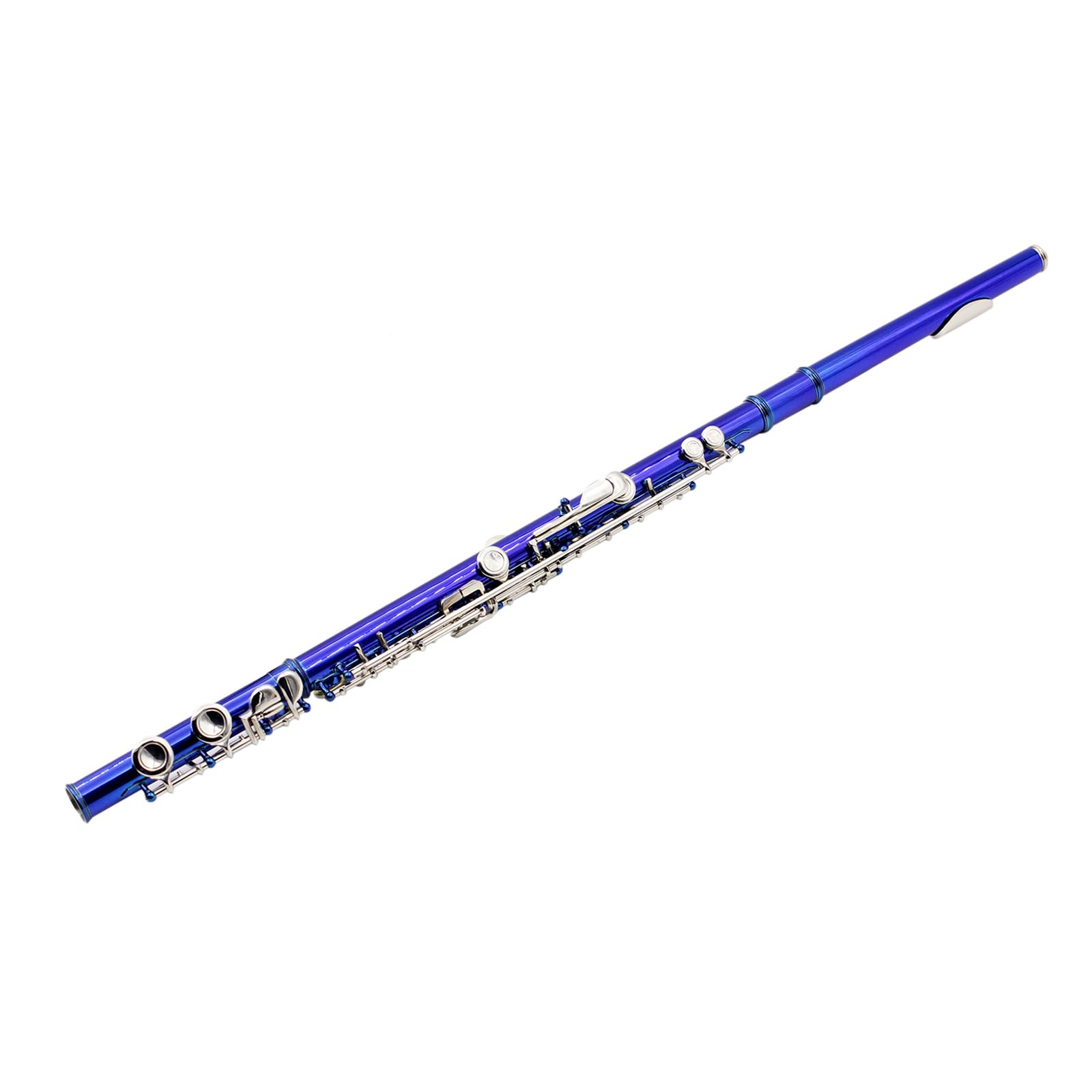 Instrumento de de madera para estudiantes con flauta C de orificio cerrado de 16 teclas con bastoncillo de limpieza y paño para principiantes Instrumento de de madera fácil de tocar con