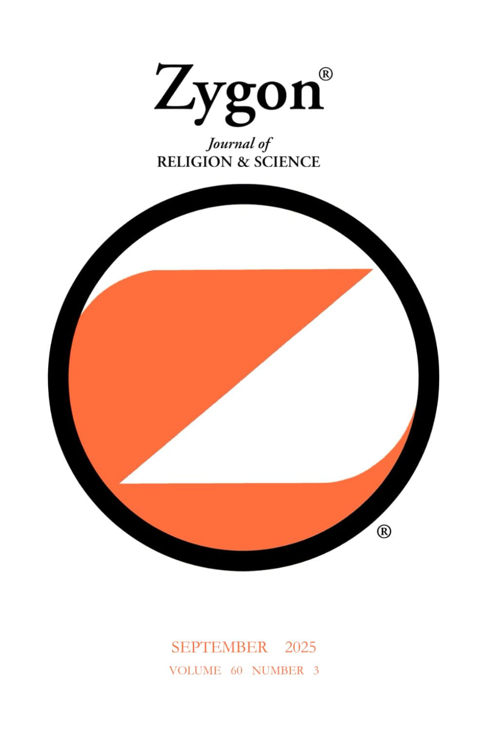 Zygon: Journal of Religion and Science – September 2025 – Volume 60 – Number 3