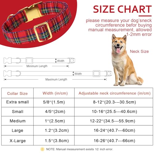 Unique style paws Hundehalsband Haustier Geschenk Einstellbare weiche und Bequeme Karierte Halsbänder für kleine mittlere große Hunde