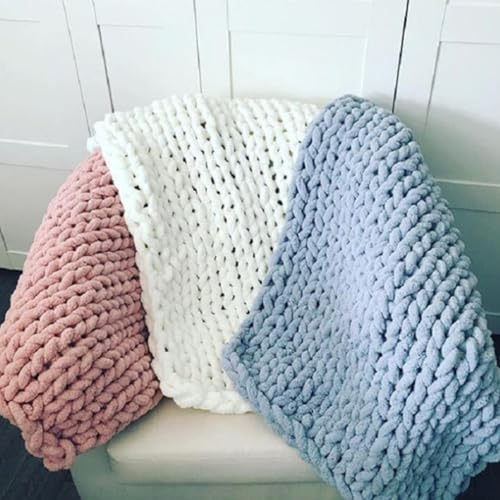 Plaid grosse maille et jeté de canapé design en laine tressée