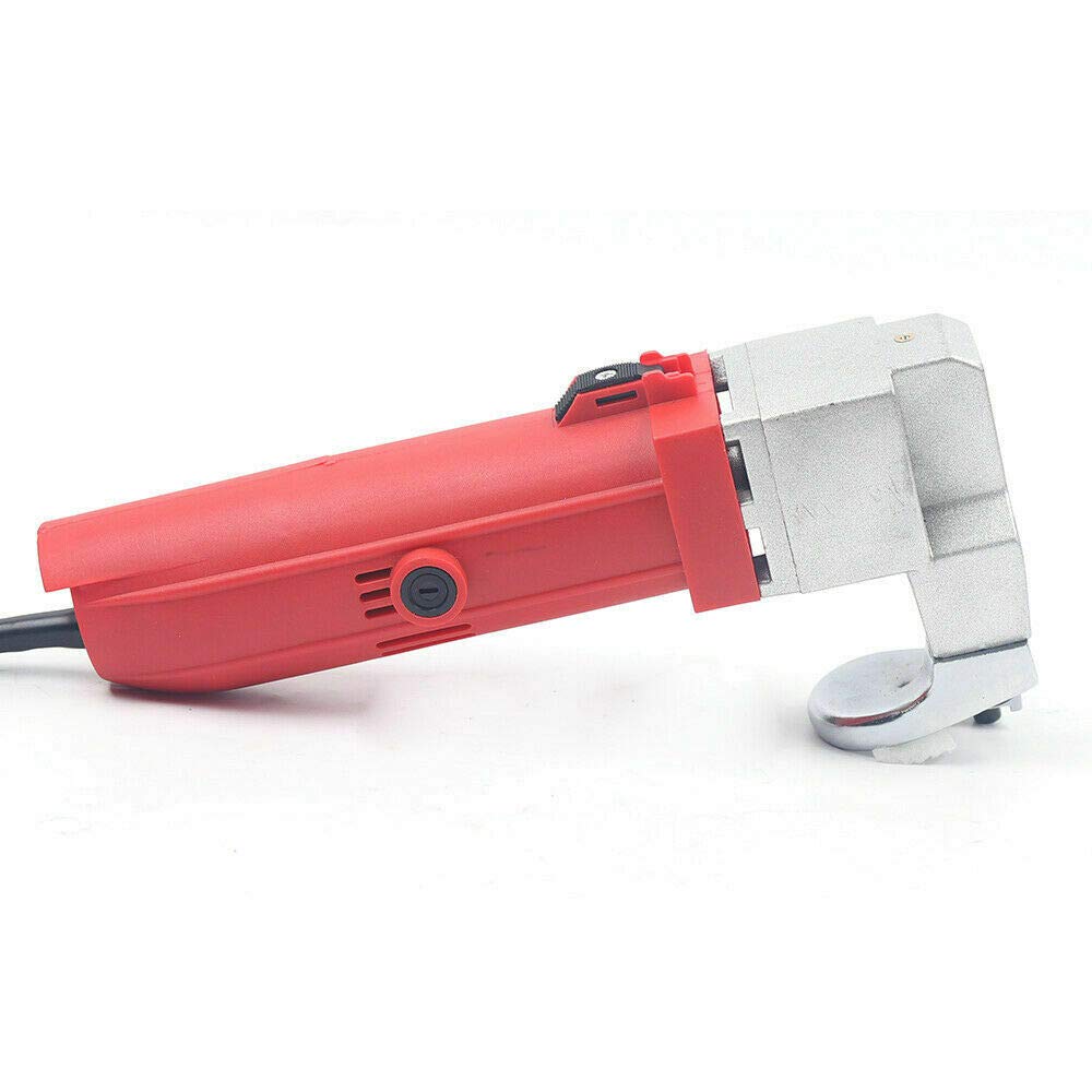 500W Elektro Blechschere Staubbeständiger Nibbler Blech Schere Blechnibbler Metall Schere 2,5mm (Rot)