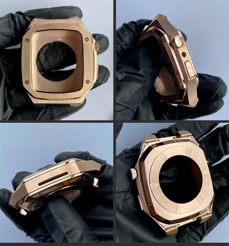 Kit de modificación de correa de reloj de acero inoxidable compatible con Apple Watch 8 6