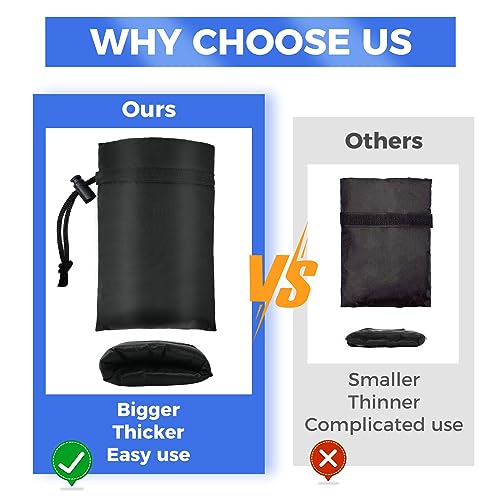 Outdoor Faucet Covers for Winter Freeze Protection, 2 Pack 6.7" x 9.5" Hose Bib Cover, Water Spigot Covers Winter Insulated, Pipe Wrap Insulation Cover Socks Outside Faucet Freeze Protector