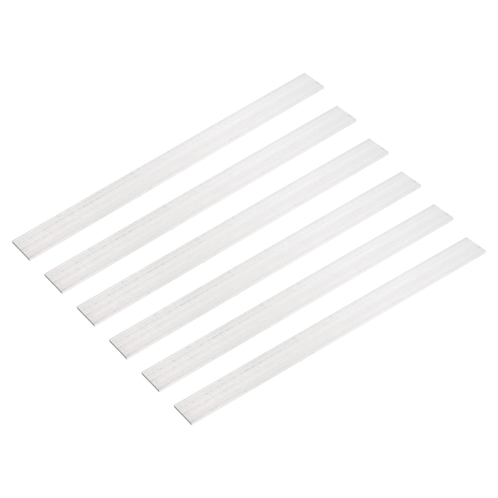 Barre Plate en Aluminium QUARKZMAN 6061 Solide Argent 2,5mm x 25mm Lot de 6