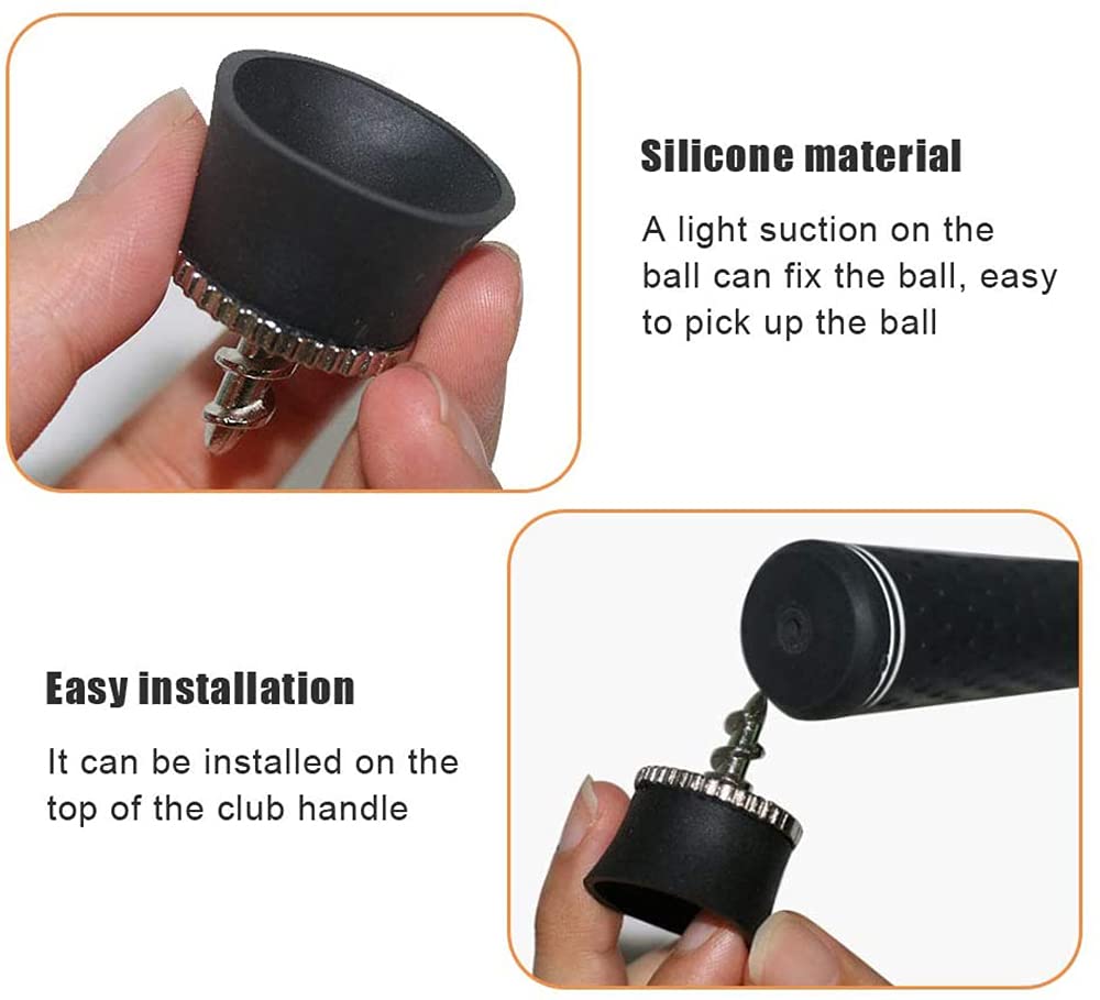 2 pz Golf Ball Retriever Training Aids Tazza di Gomma Pick Up Tool Retriever Ventosa Strumento Putter Grip