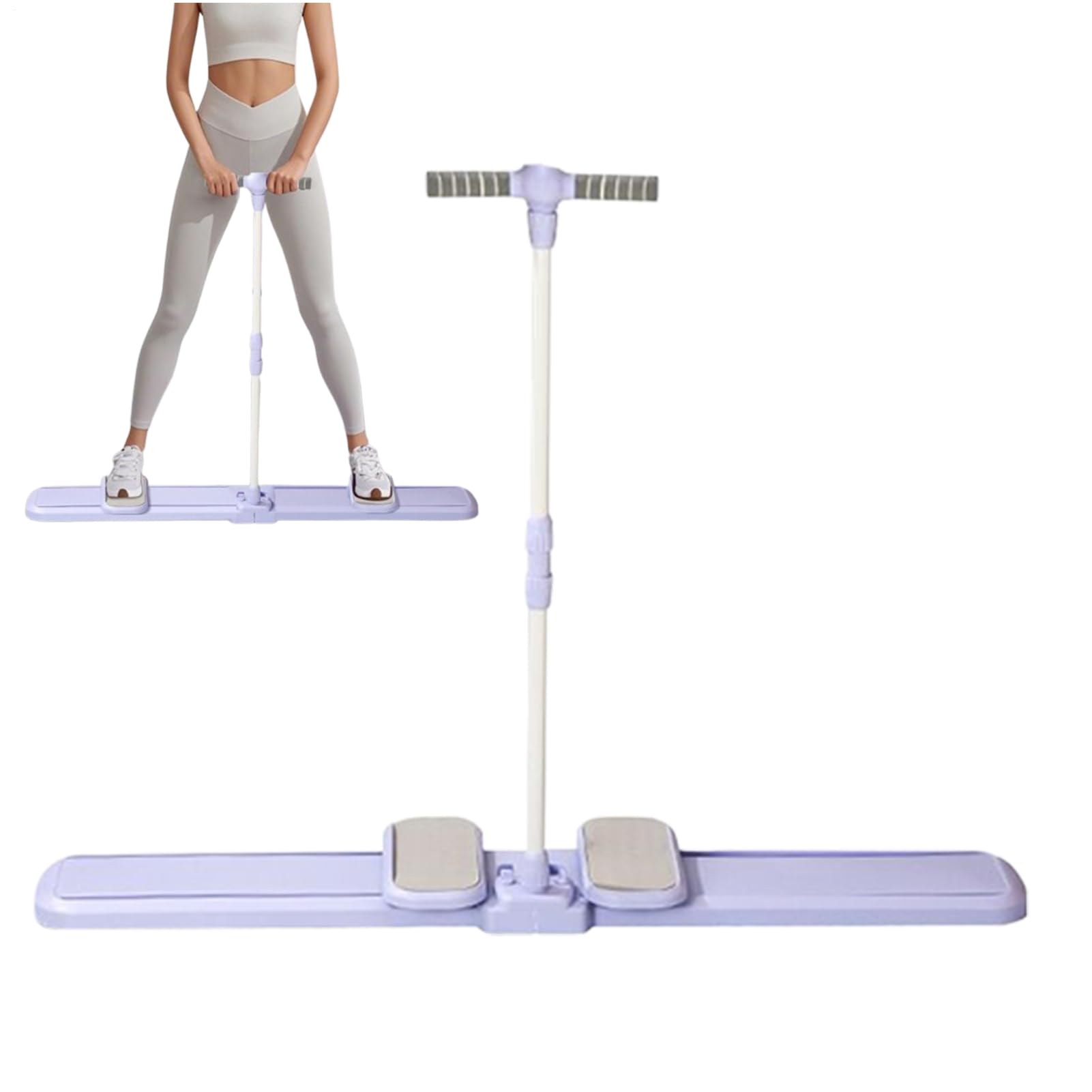 Genérico Trainingsgerät für das Skitraining, zusammenklappbar, geräuscharmes Beintraining, Fitness-Ski-Maschine für Frauen, für Gesäß und Training