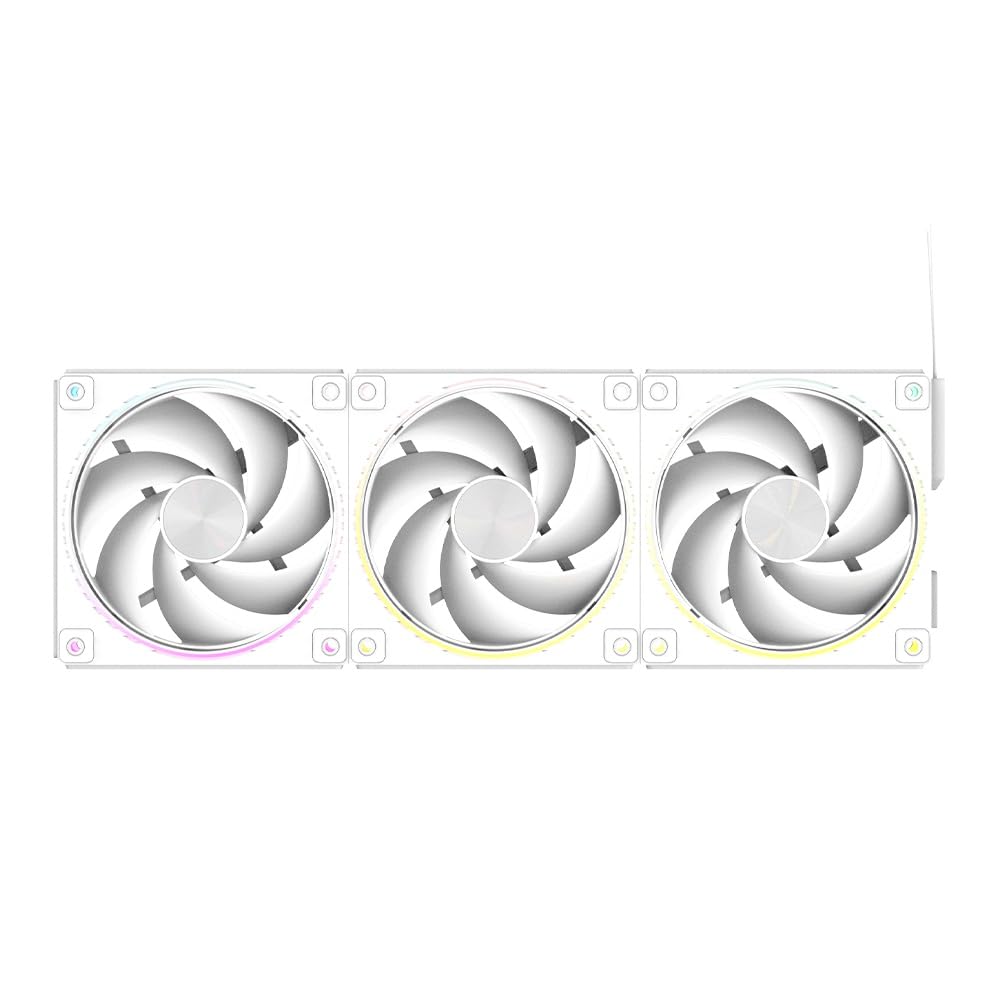 ZALMAN ZM-DF120 A3 WHITE Ventilateur de boîtier PC, lot de 3 unités