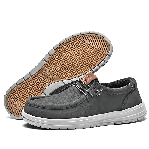 KONA & Chukka Men's Loafers Casual Slip-On Business Casual Shoes- Lightweight and Breathable Slip-On Lace Men's Suede Loafers Sneakers2