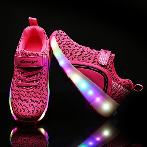 Image of Ylllu Kids LED Roller Skate Shoes with Wheel Light up Roller Shoes Gift for Girls Boys Children
