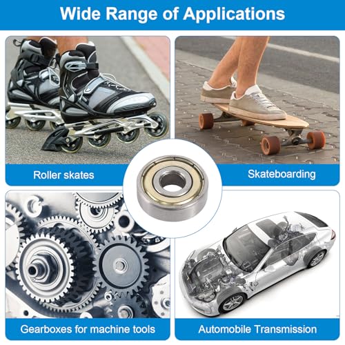 Kugellager 6 Größen 623ZZ 624ZZ 685ZZ 687ZZ 627ZZ 693ZZ Mini Kugellager Double Shielded Miniatur Rillenkugellager für Skateboards Roller Inline Skates