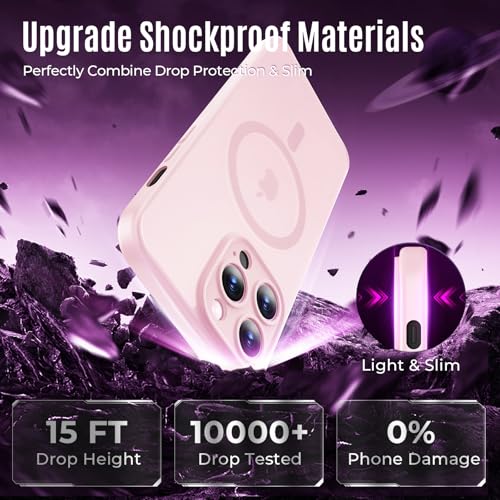 Image of Symcele Designed for iPhone 12 Pro Max Case, Compatible with MagSafe Pink