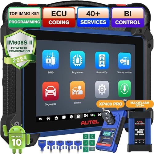 Autel MaxiIM IM608S II: 2024 Top Immobilizer & Key Fob Programming Tool as IM608 PRO II, [$1316 Valued] Key Programmers, Newer of IM608 PRO/ IM608 II, ECU Coding as MK908P II, Active Test, 40+ Service