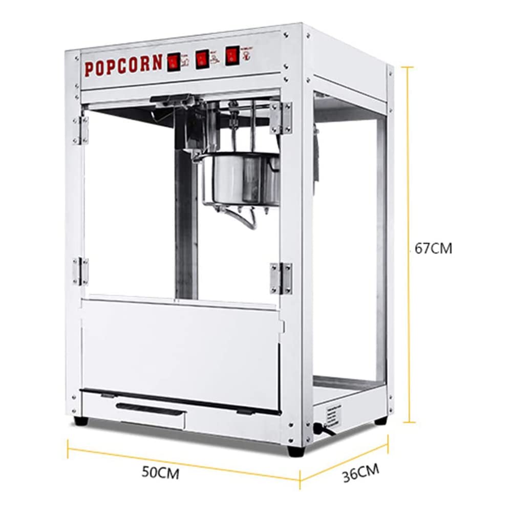 Máquina comercial de palomitas de maíz con gran capacidad, olla de acero inoxidable antiadherente, aislamiento térmico inteligente para eventos y uso doméstico, perfecta para fiestas