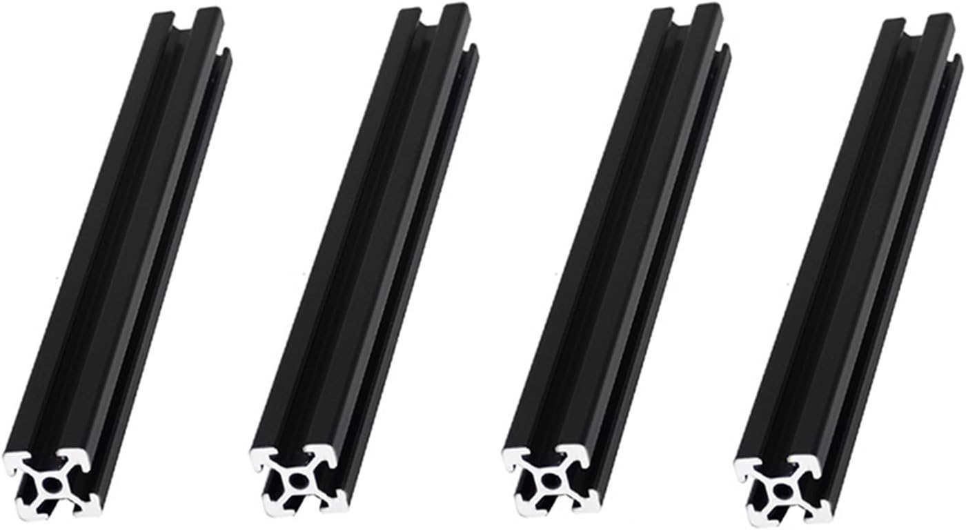 4pcs/lot Black 2020 Aluminum Profile European Standard Anodized Extrusion 200 350 800mm Length(300mm)