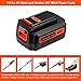 3.0Ah Replacement for Black and Decker 40V Lithium Battery LBX2040 LBXR36 LBXR2036 LST540 LCS1240 LBX1540 LST136W LBX2540 LST136 LHT2436 LSW36 Cordless Tools Battery