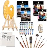 ArtRight 126 Pcs Painting Kit – All-in-One Art Set with Easels, Canvas Boards, Paints, Brushes, Palette, Paper – Complete Artist Supplies for Beginners, Kids & Adults