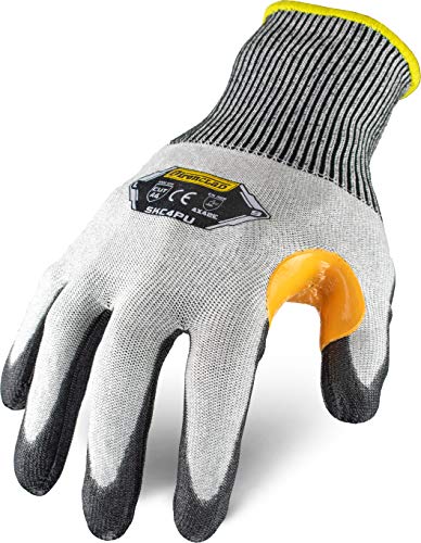 Ironclad Command Touchscreen PU Cut Resistant Glove; Polyurethane Coating, Touchscreen Infused Palm, A4 Cut Resistant, Sized XS, S, M, L, XL, XXL (1 Pair)