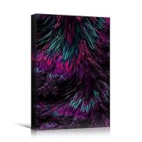 Canvas Wall Art Liquid Abstract Colorful Decorative Elements Mixed Media Multicolor Swirly - 12x18 inches