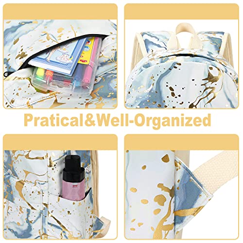 Kids School Backpack Girls Bookbags Schoolbag For Teens Elementary Travel Daypack (Marble Gray) #TOP3