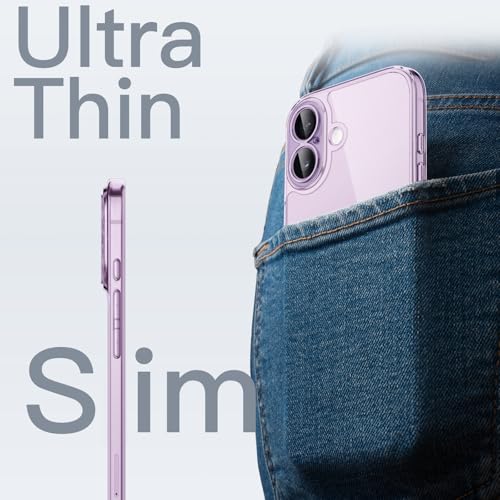 Image of JETech Slim Case for iPhone 17 6.3-Inch with Camera Lens Full Protection, Ultra-Thin Lightweight Clear Minimalist Protective Phone Cover (Lavender)