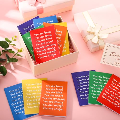 Image of Spakon 96 Pcs Back to School Gifts for Students Bulk Mini Inspirational Notebooks Small Journal Pocket Positive Affirmation Motivational Notepad First Day of School Gifts for Teacher (Rainbow)