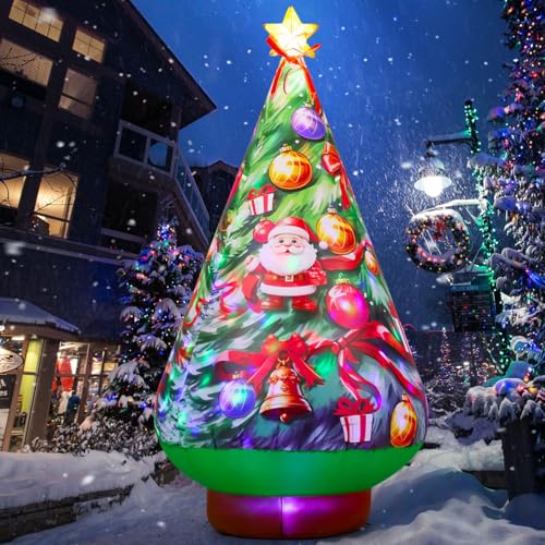 Giant 8.8 FT Inflatable Christmas Tree with LED Lights